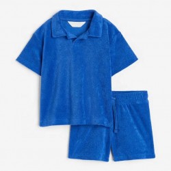 Fashion Designer Luxury Wholesale Boys Clothing Sets Summer French Terry Towel Two Piece Kids Short Set