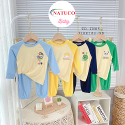 Children's Clothing Autumn And Winter Pajamas Set Made of Cool Cotton Fabric, Quick Dry For Children From 6-27Kg.