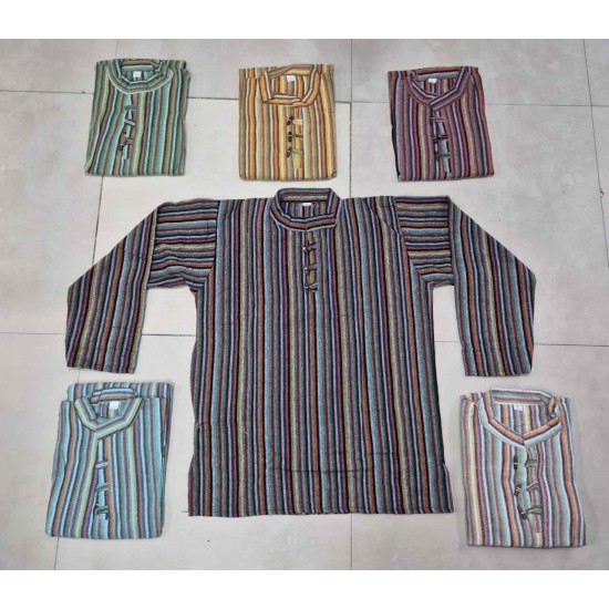 Premium Ready-Made Long Kurta Shirts in Soft Cotton - Customizable Men's Casual Wear