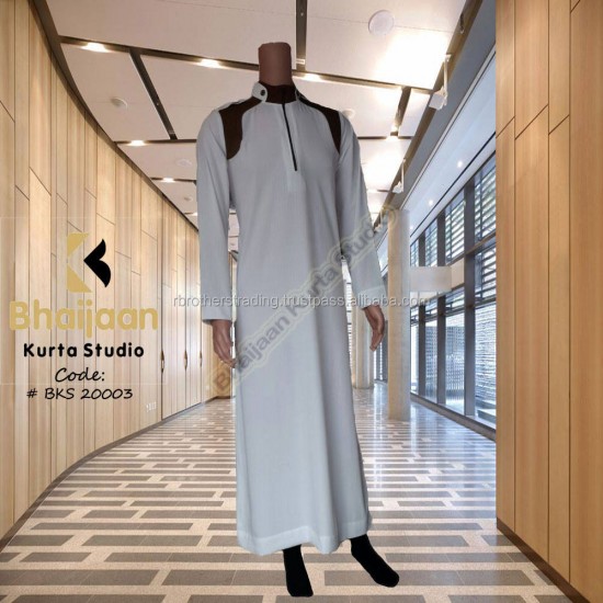 New Arrival XXL Size Men's Islamic Clothing High Quality Saudi Arabian Thawb Designs Adults Kids ODM Supply Cotton Fabric Abaya