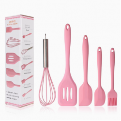 5Pcs Wholesale Food Grade Silicone Kitchen Utensils Items Kitchen Cooking Accessories Tool Set